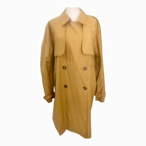 A New Day Plus Size Linen Blend Trench Coat Jacket Size 2X